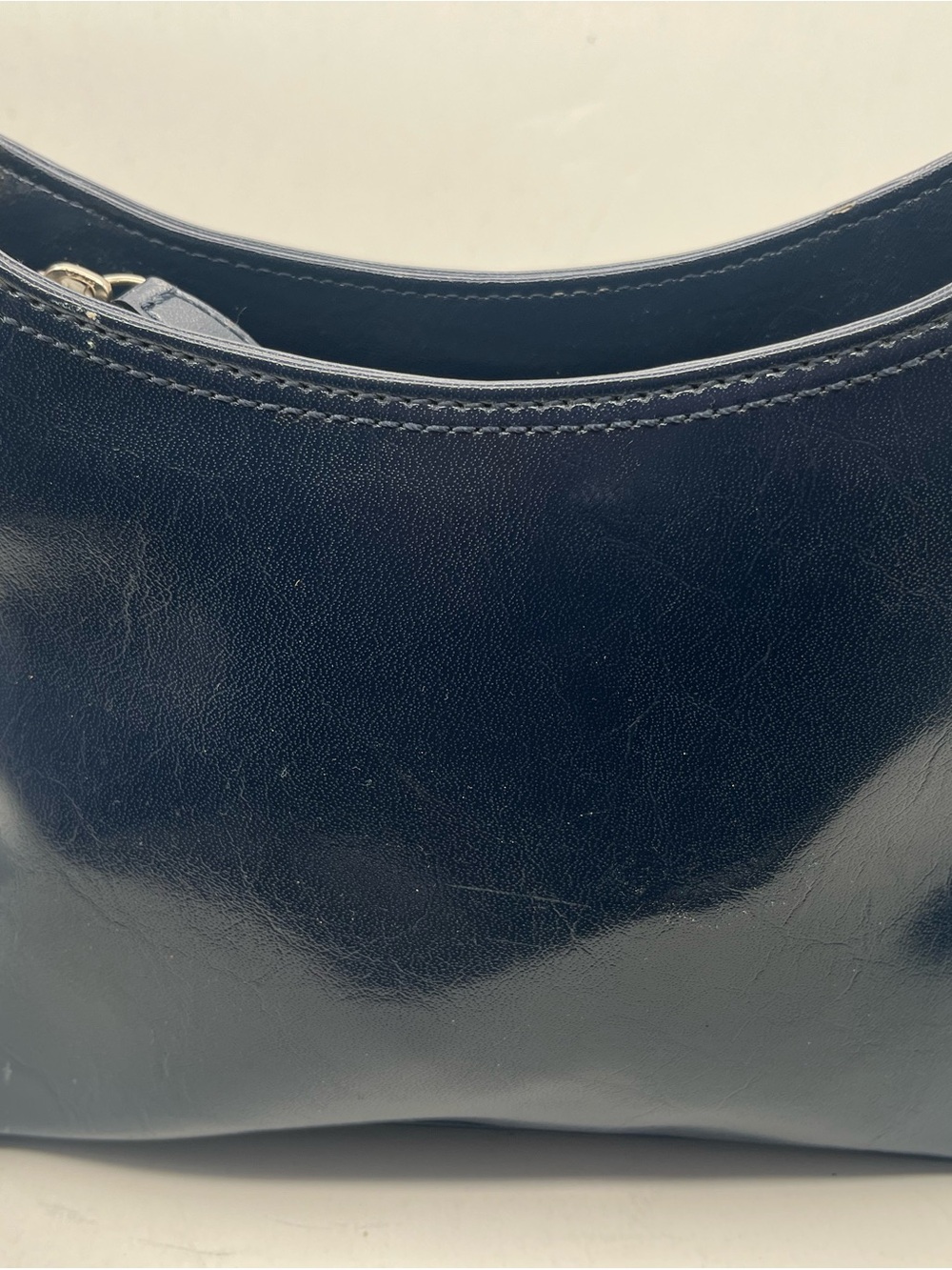 Liz Claiborne Navy Leather Shoulder Bag - Picture 6 of 8